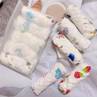 5 khăn sữa xô cotton 6 lớp siêu mềm, không xù, an toàn cho bé