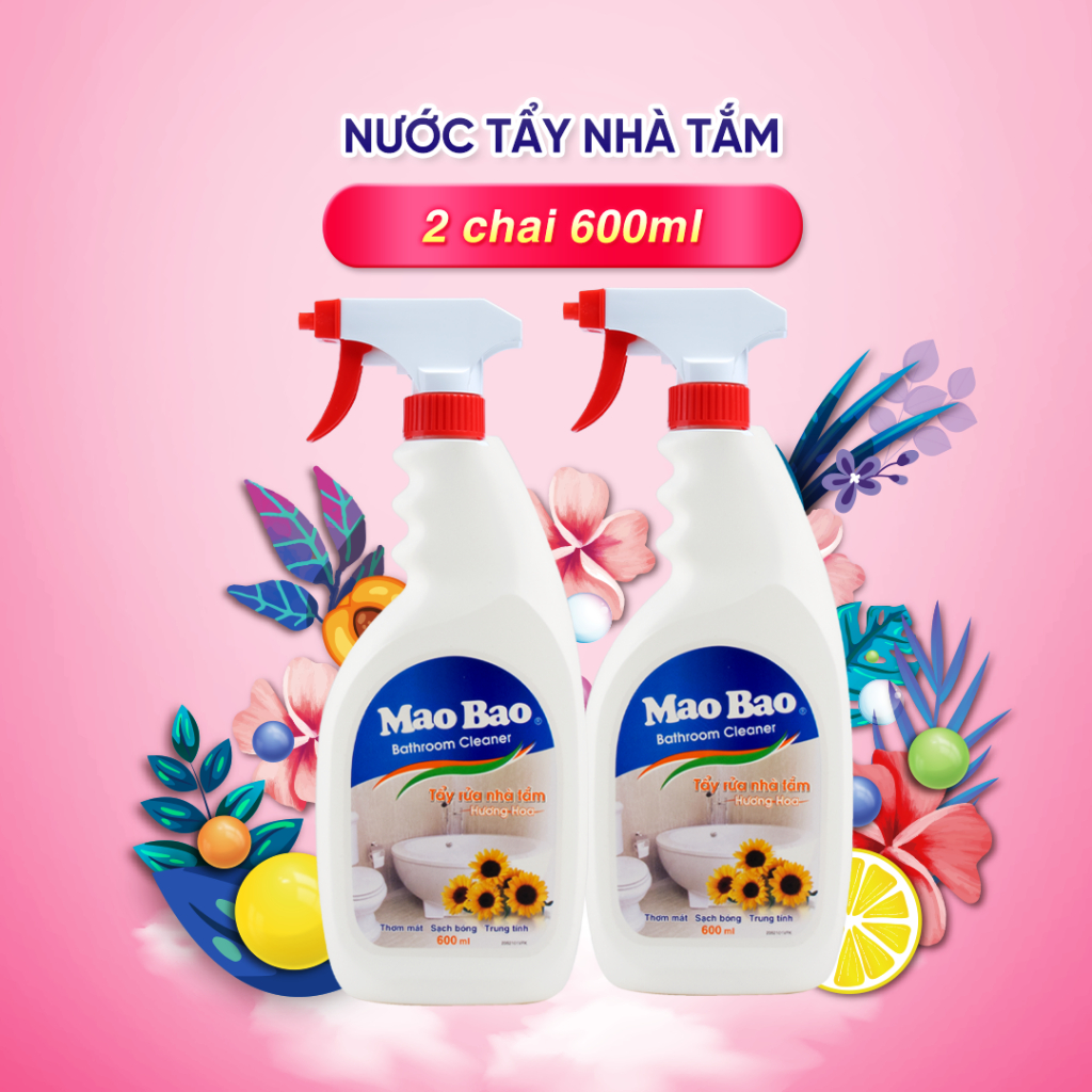 Nước Tẩy Nhà Tắm Mao Bao Bộ 2 Chai 600ml/chai