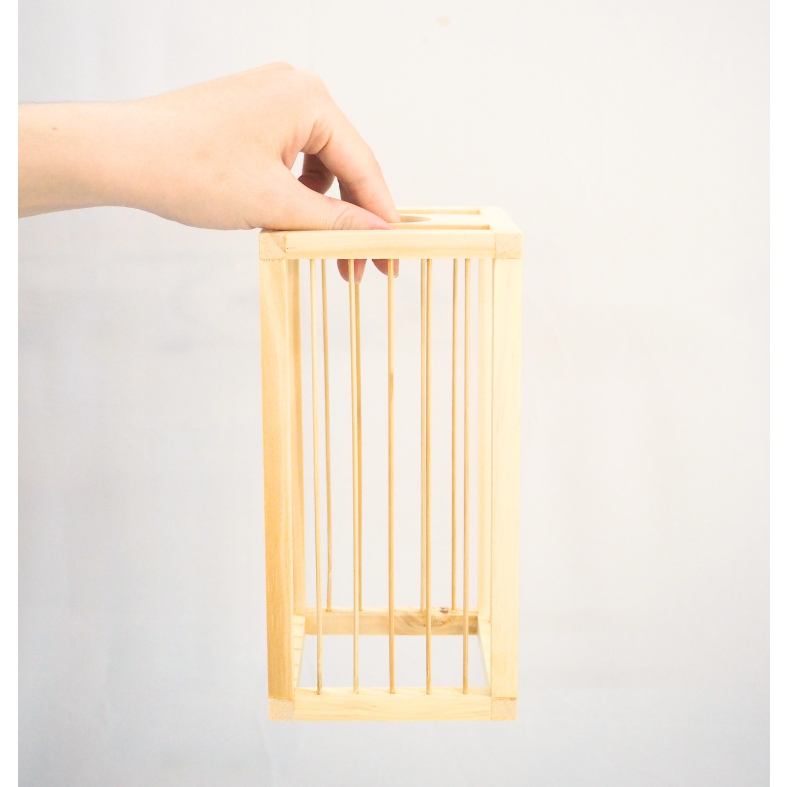 Đèn Tre Gỗ Thả Trần Trang Trí Dùng Để Decor Nhà Hàng Quán Cafe Homestay Cực Chất. Mẫu Hộp Chữ Nhật Apollo_90