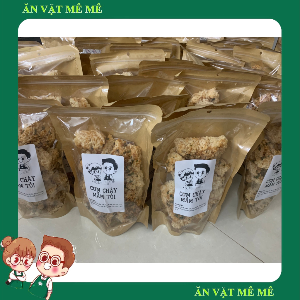 Cơm cháy mắm Tỏi | Cơm cháy túi zip 200g