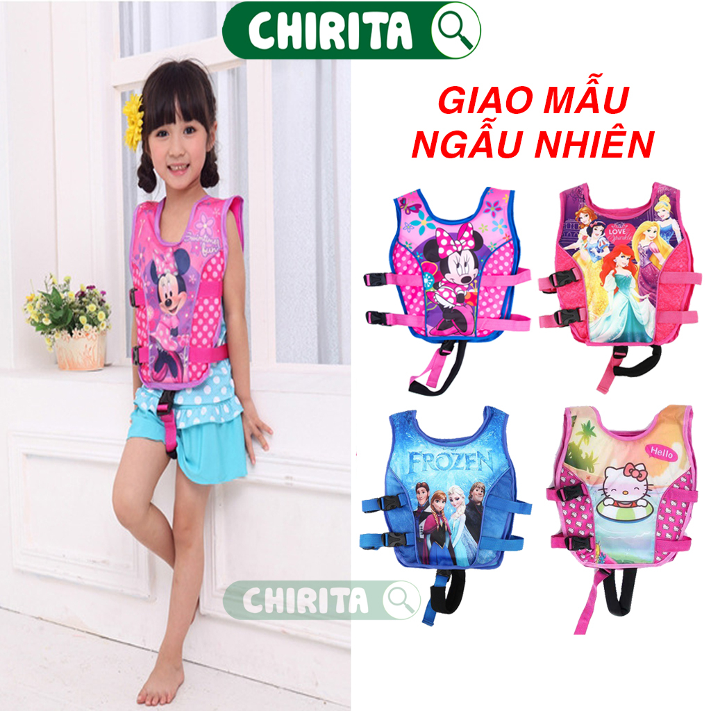 Áo Phao Bơi Cho Bé Trai, Bé Gái Họa Tiết Siêu Nhân, Công Chúa,... Phao Tập Bơi Trẻ Em Chirita