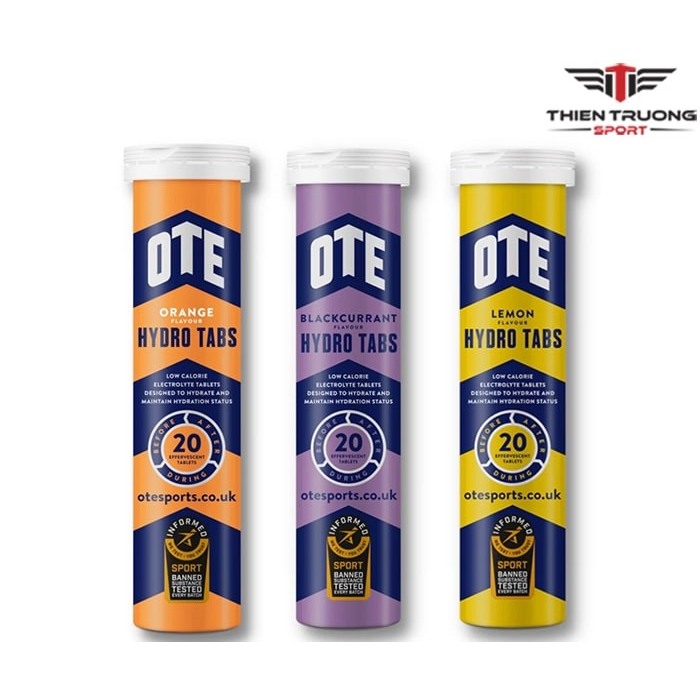 Viên sủi điện giải  OTE Hydro Tabs, Bù Nước Nhanh Chóng, Ngăn Chuột Rút, Duy Trì Tập Trung