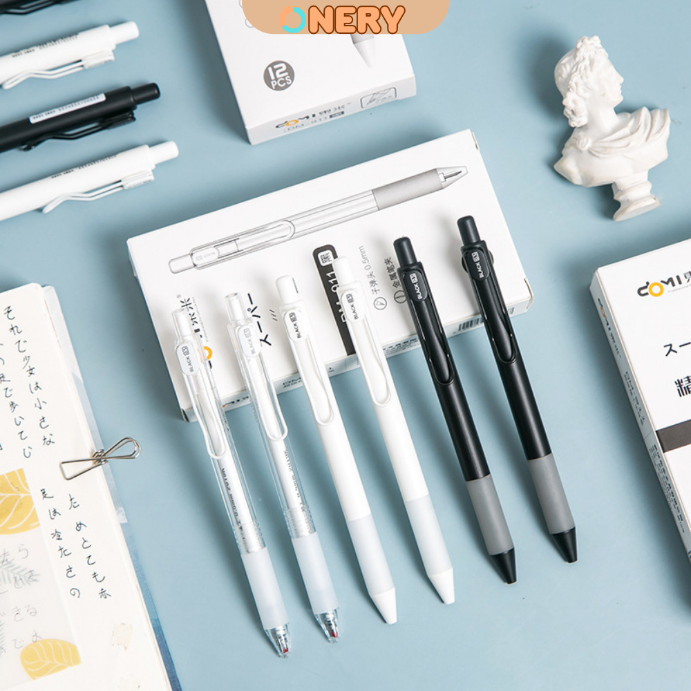 Bút Bi Bấm DOMI Basic Pens - Bút Viết Chất Lượng Cao - Được Yêu Thích Bởi Các Bạn Studygram - ONERY Shop