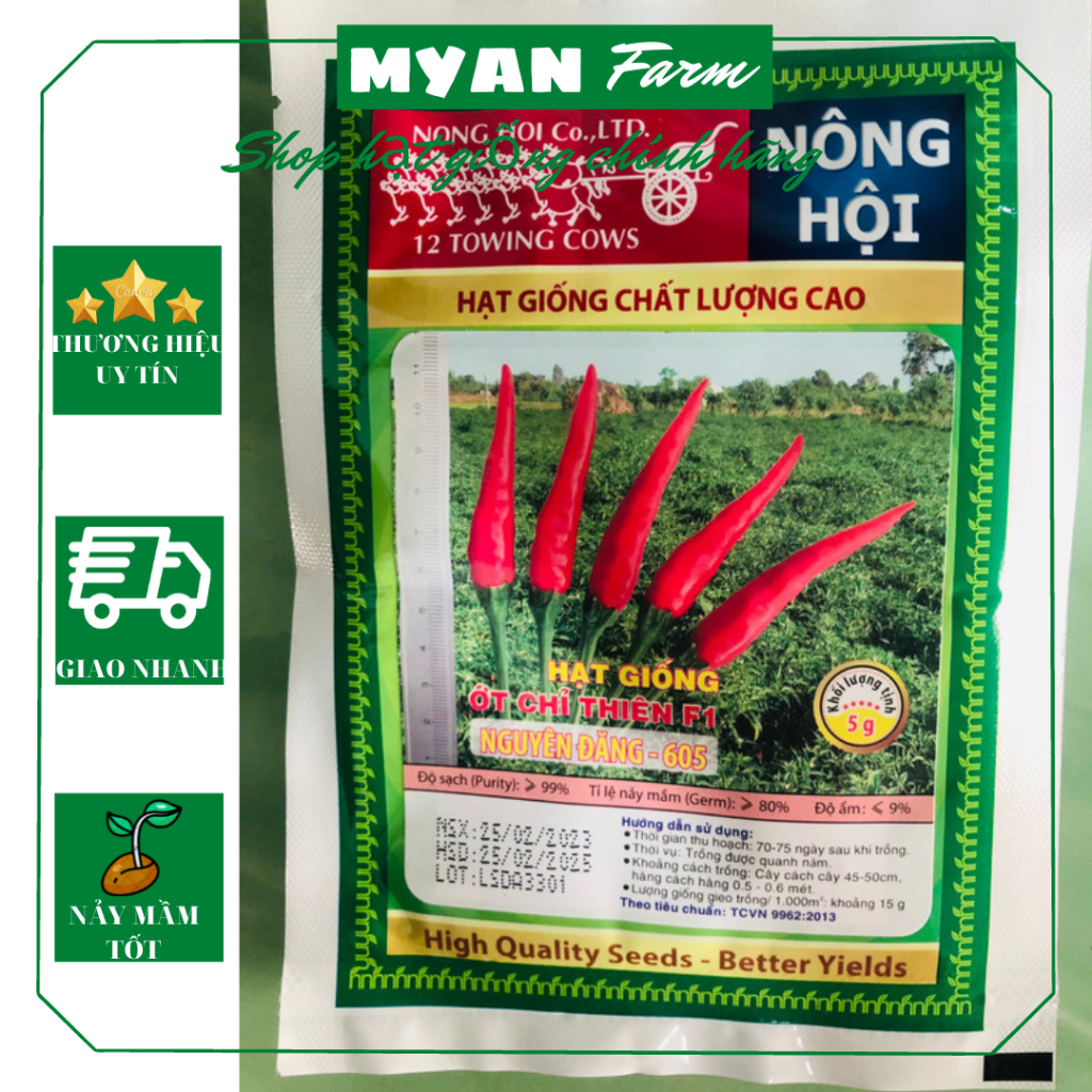 Hạt giống ớt Nông Hội F1 gói 5g