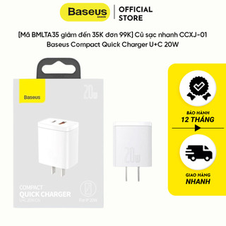 Củ sạc nhanh ccxj-01 baseus compact quick charger u+c 20w