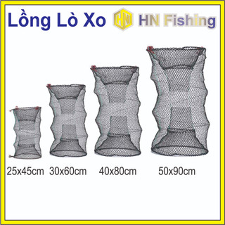 Lồng lò xo bẫy cá, tôm cua lươn trạch. Lồng bắt cá. Lồng bẫy cá. Lồng lò xo bắt cá thu gọn 40x80cm. Đồ Câu Hoàng Nam