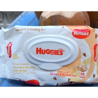 Khăn ướt huggies 72 miếng bơ hạt mỡ