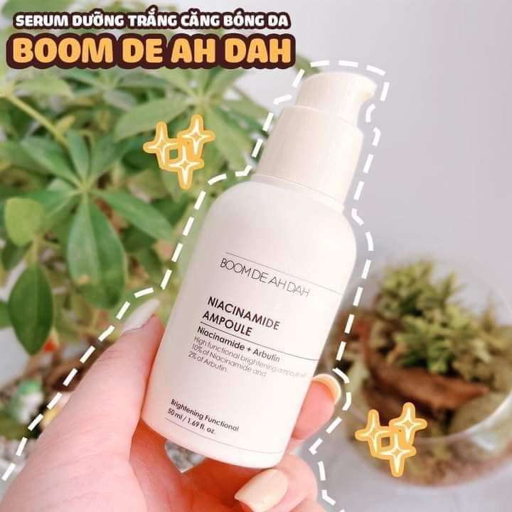 Serum Dưỡng Trắng Mờ Thâm Boom De Ah Dah Niacinamide 10% + Arbutin 2% - 50ml