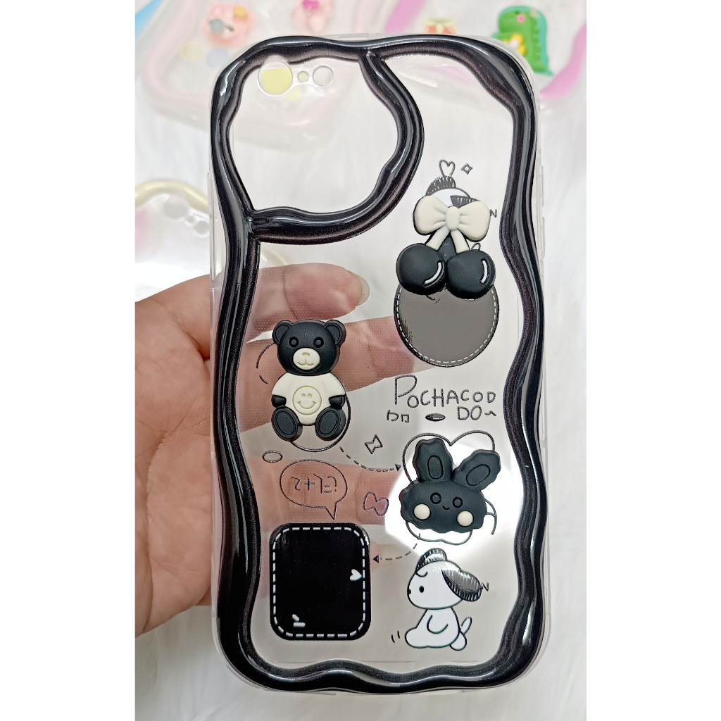 Ốp lưng dẻo hình nổi gợn sóng cho iPhone 14 Pro Max, 13 Pro max, 12 Pro Max, iPhone X, iPhone 6 Plus