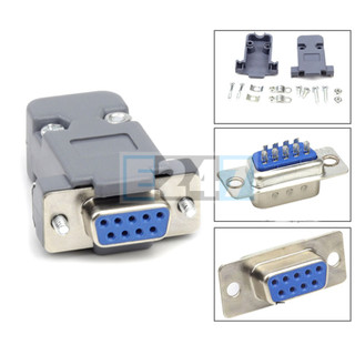 Đầu hàn RS232 DB9 chân cái (vỏ nhựa bắt vít)