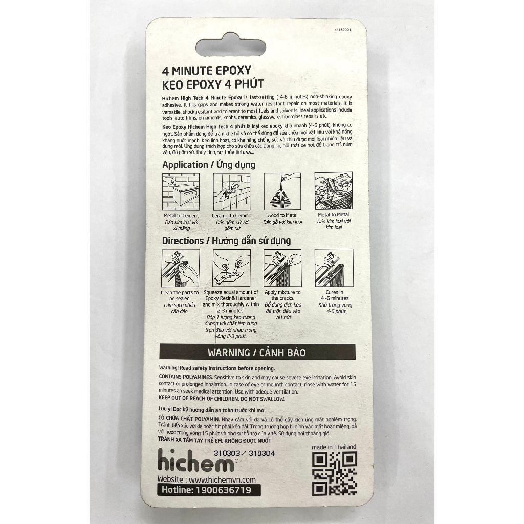 Keo Dán 2 Thành Phần HiChem