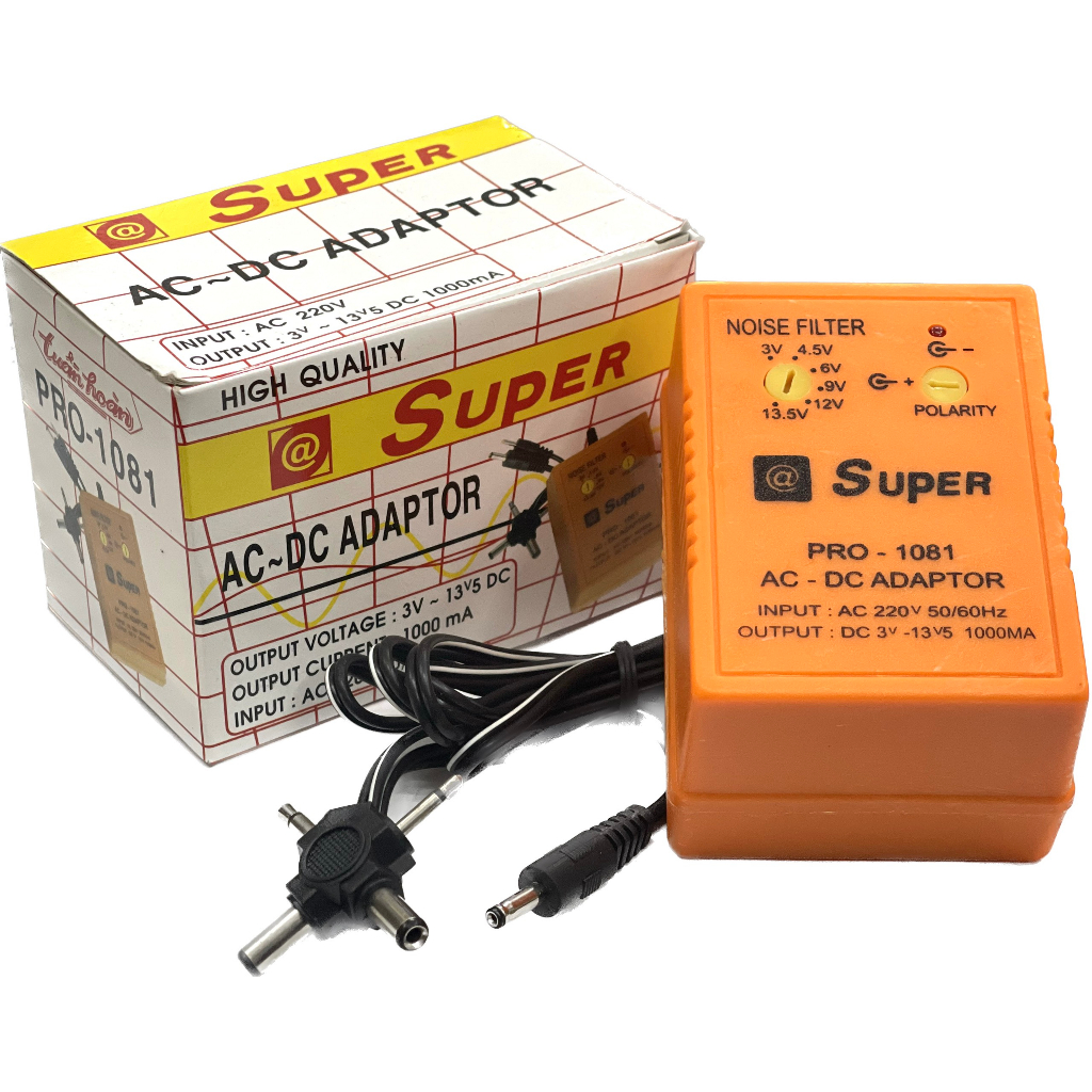 ADAPTOR ĐA NĂNG - ĐẢO CỰC ĐƯỢC 3v/4.5v/6v/9v/12v/13.5v