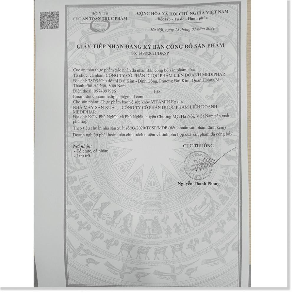 Viên uống dẹp da Vitamin E giúp da căng mịn sáng đẹp chính hãng - Hộp 30 viên