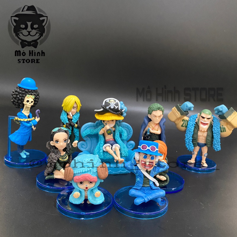 Mô hình Onepiece - set nhân vật Onepiece chibi xanh