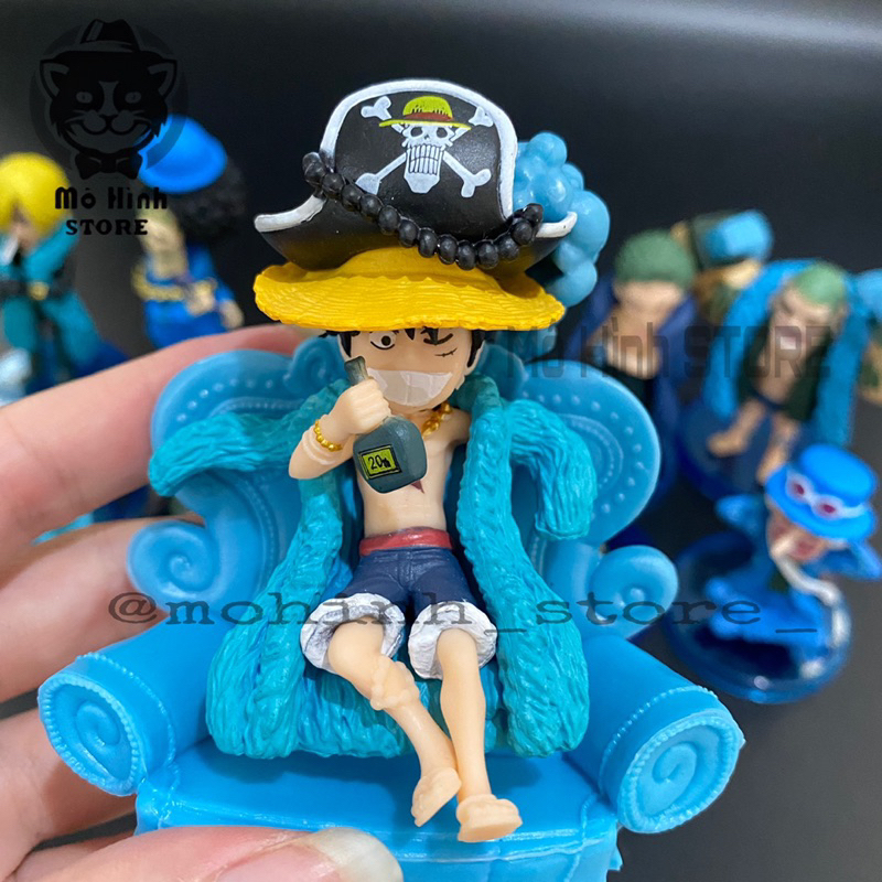 Mô hình Onepiece - set nhân vật Onepiece chibi xanh
