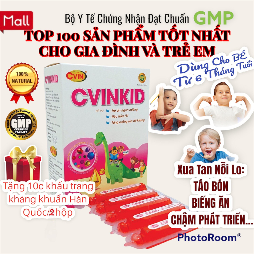 Siro ăn ngon cho bé CVINKID giúp bé ăn ngon, tăng đề kháng, hết ốm vặt, tiêu hóa tốt