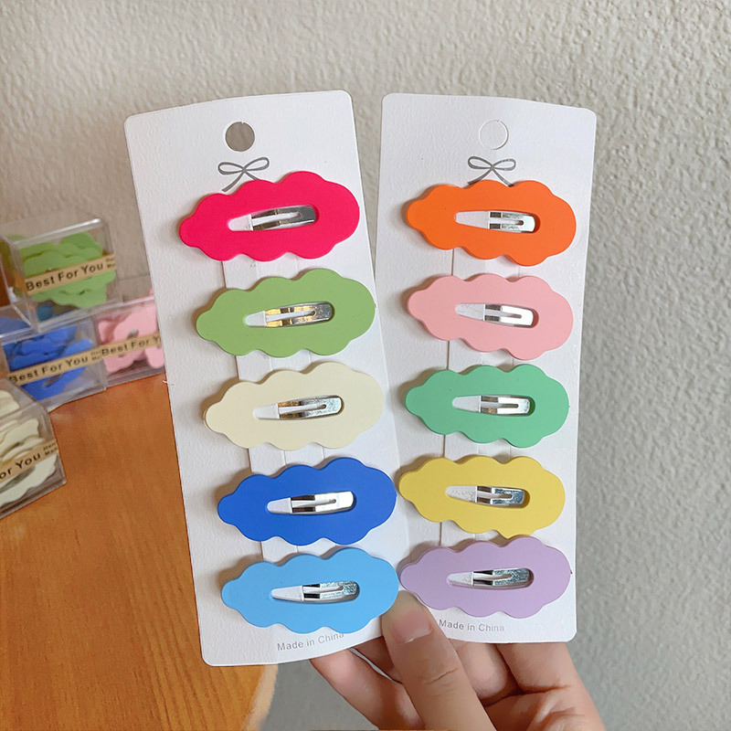 Kẹp tóc mái cute mini hình đám mây màu pastel phong cách Hàn Quốc