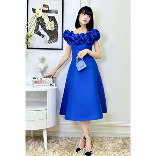 Đầm trễ vai hoa 3d sang trọng - Angel V
