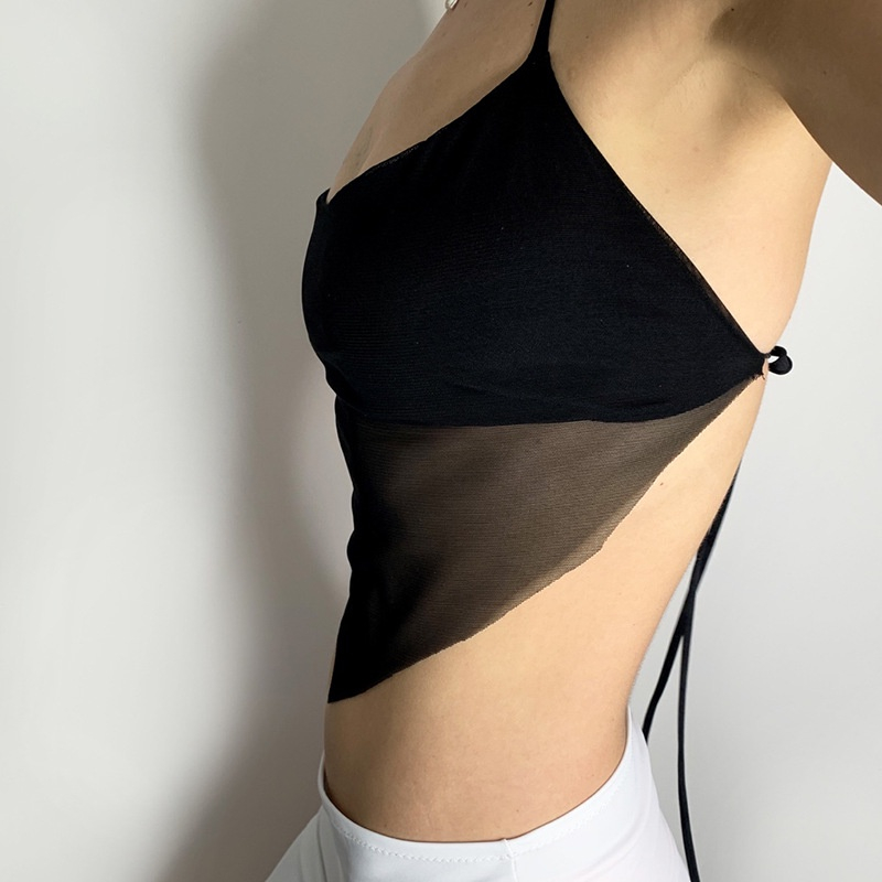 Áo Croptop Hai Dây Màu Trơn Thời Trang Hàn Quốc