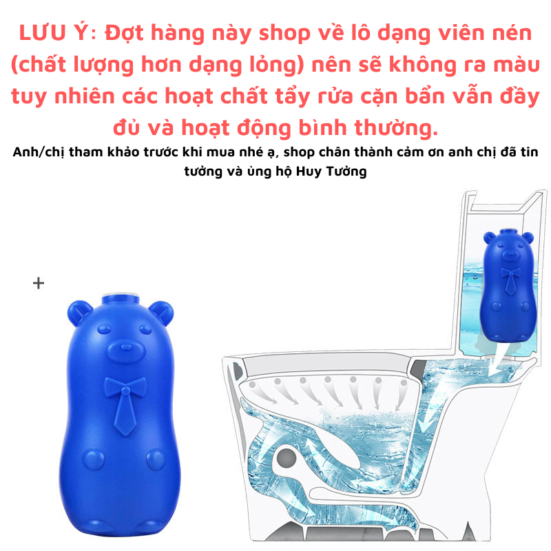 Lọ thả bồn cầu hình HEO/GẤU, diệt khuẩn khử mùi tẩy sạch các mảng bám toilet - HUY TUONG