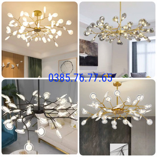 Đèn treo trần, đèn chùm phòng khách HERA DCH 6989 - 45 lá, 54 Lá