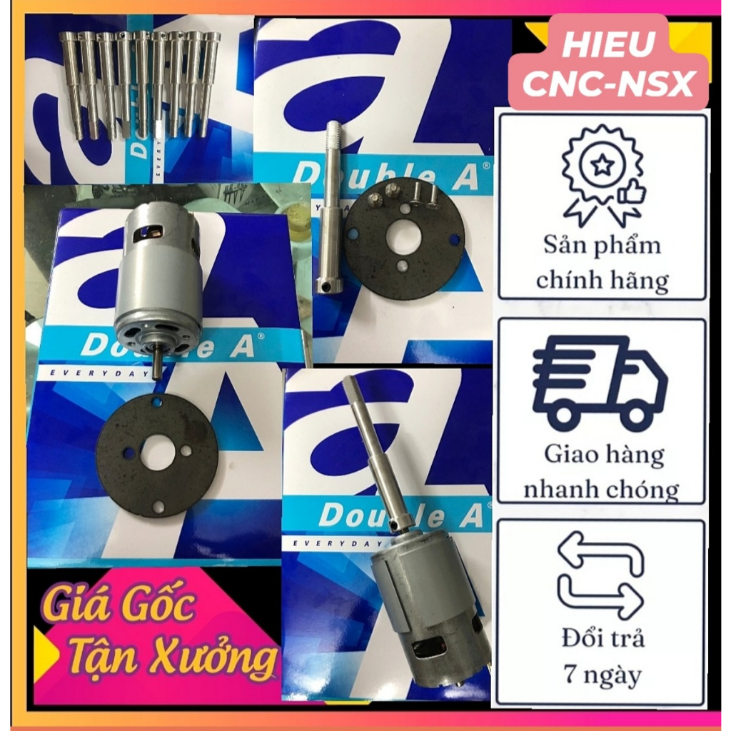 TRỤC DÀI 85L CHẾ QUẠT 12V, combo chế quạt