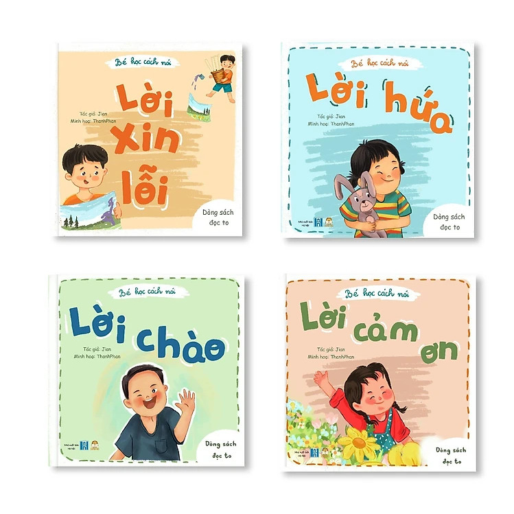 Sách - Bé học cách nói (Bộ 4 quyển) - Sách kỹ năng giao tiếp cho bé (Dòng sách đọc to)