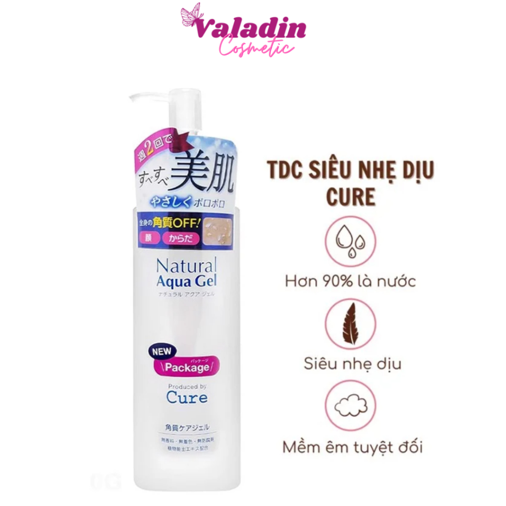 Tẩy da chết CURE Natural Aqua Gel 250g Tẩy tế bào chết