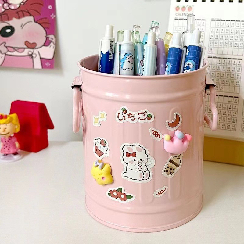 ❣️FREESHIP❣️ Hộp đựng bút kèm sticker dễ thương ống để bút trang trí văn phòng bàn học tặng kèm sticker