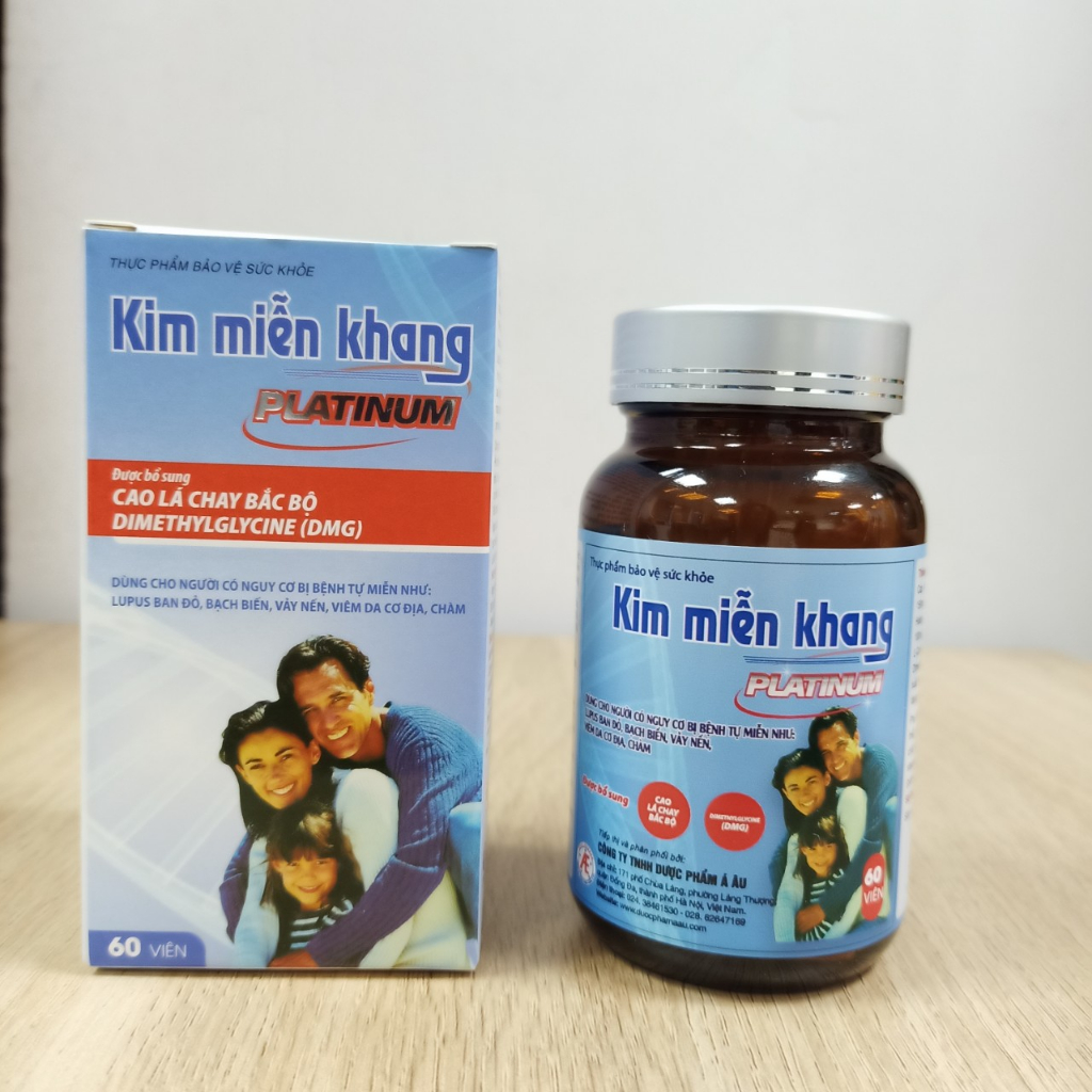 Kim Miễn Khang platinum hộp 60 viên dòng sản phẩm cao cấp, hỗ trợ điều trị các bệnh tự miễn (mua 6 tặng 1)