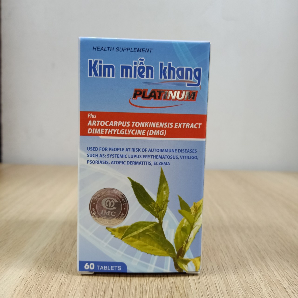 Kim Miễn Khang platinum hộp 60 viên dòng sản phẩm cao cấp, hỗ trợ điều trị các bệnh tự miễn (mua 6 tặng 1)