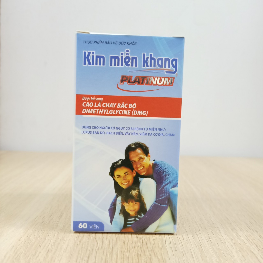 Kim Miễn Khang platinum hộp 60 viên dòng sản phẩm cao cấp, hỗ trợ điều trị các bệnh tự miễn (mua 6 tặng 1)