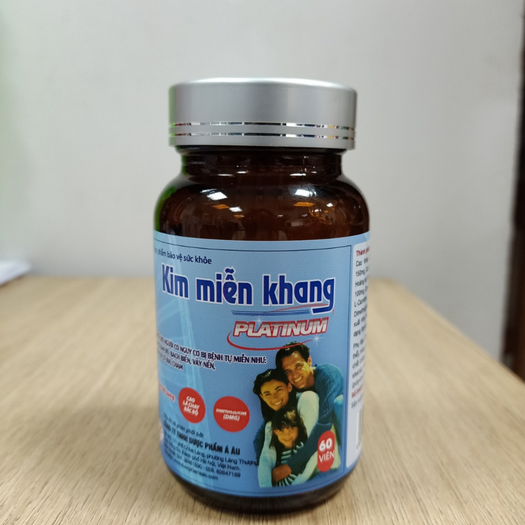Kim Miễn Khang platinum hộp 60 viên dòng sản phẩm cao cấp, hỗ trợ điều trị các bệnh tự miễn (mua 6 tặng 1)
