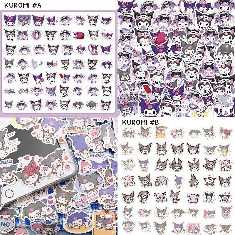 Set 100 sticker chống nước hình gấu cute