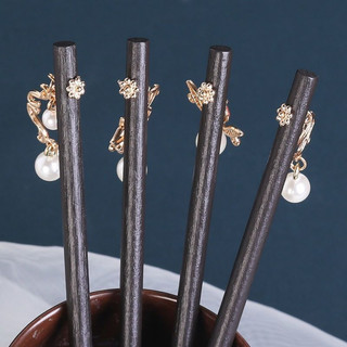 Trâm gỗ cổ trang, phong cách vintage 18cm dùng búi vấn tóc hằng ngày cosplay cổ trang NL0758