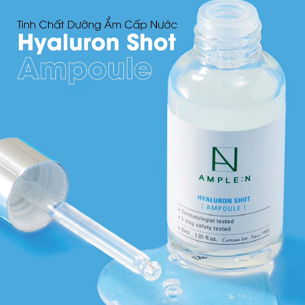 Tinh Chất Dưỡng Ẩm Cấp Nước Ample:N Hyaluron Shot Ampoule 100ml