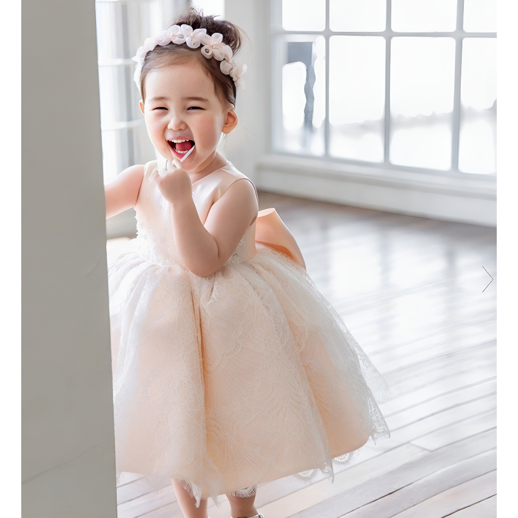 Váy đầm công chúa sát nách đi tiệc cho bé gái từ 0-12 tuổi