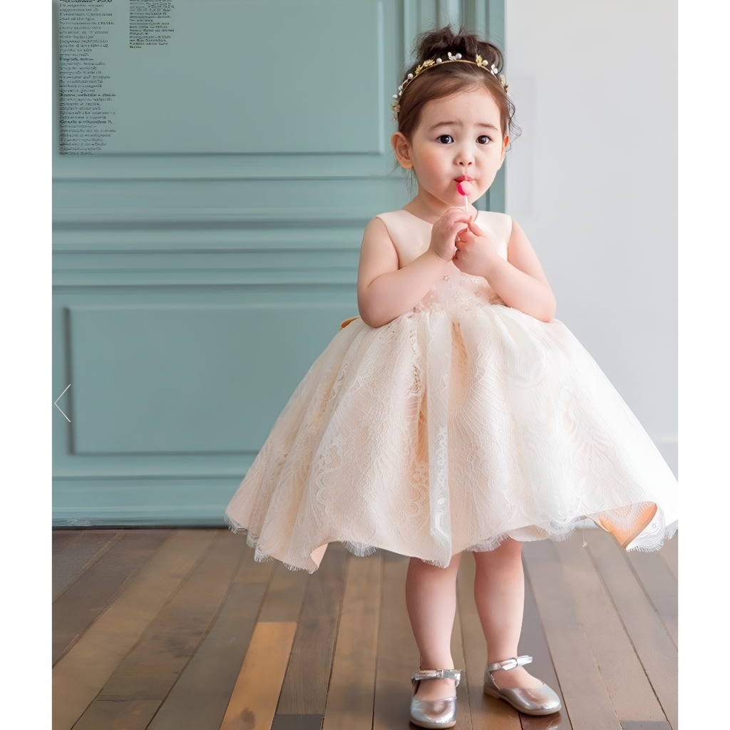 Váy đầm công chúa sát nách đi tiệc cho bé gái từ 0-12 tuổi