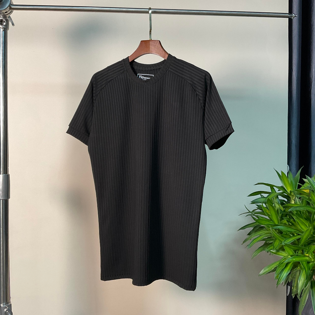 Áo thun body Flo Menswear phối tay sọc gân đũa chất thun lạnh cao cấp