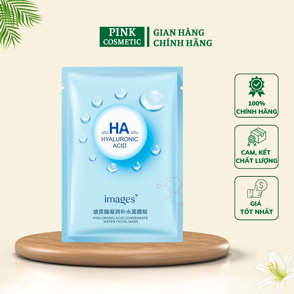 Mặt nạ giấy HA Images Bioaqua màu xanh dương dưỡng trắng da mụn cấp ẩm thải độc HAI3