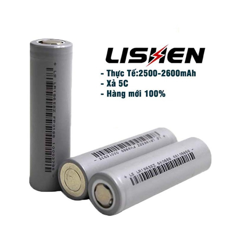 Pin sạc 18650 2600mAh Lishen GH2988 Dòng Xả 5C