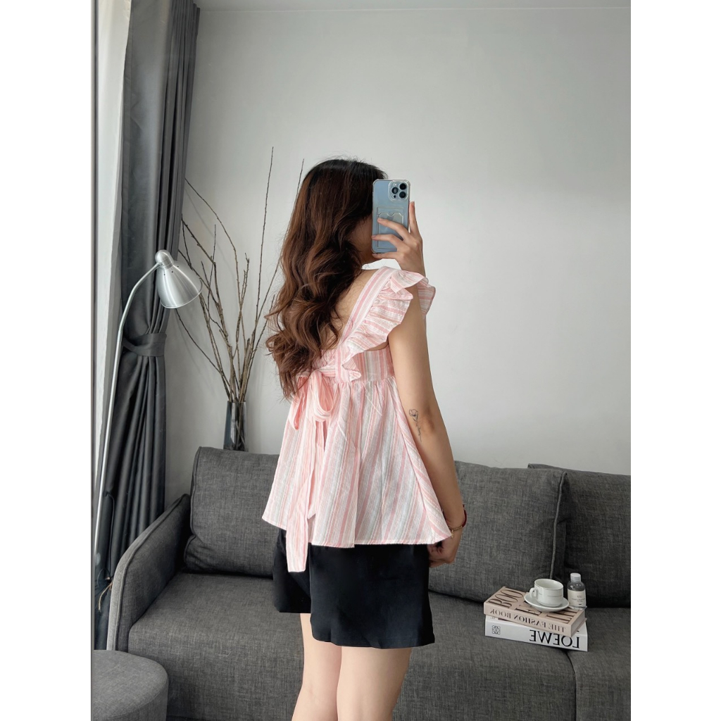 Chun buộc tóc đẹp nhiều màu có thể dùng để mix với Set áo babydoll họa tiết