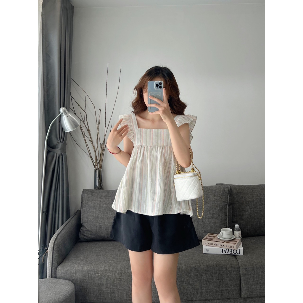 Chun buộc tóc đẹp nhiều màu có thể dùng để mix với Set áo babydoll họa tiết