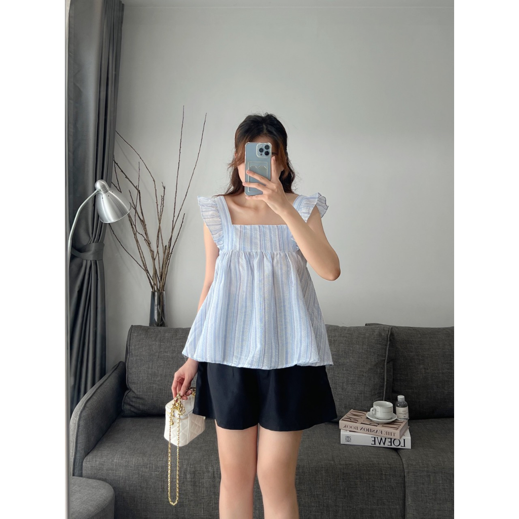 Chun buộc tóc đẹp nhiều màu có thể dùng để mix với Set áo babydoll họa tiết