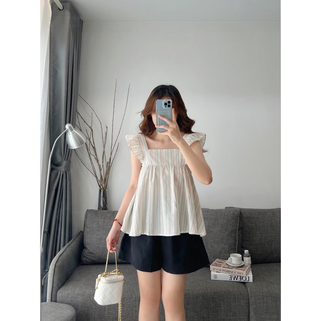 Chun buộc tóc đẹp nhiều màu có thể dùng để mix với Set áo babydoll họa tiết