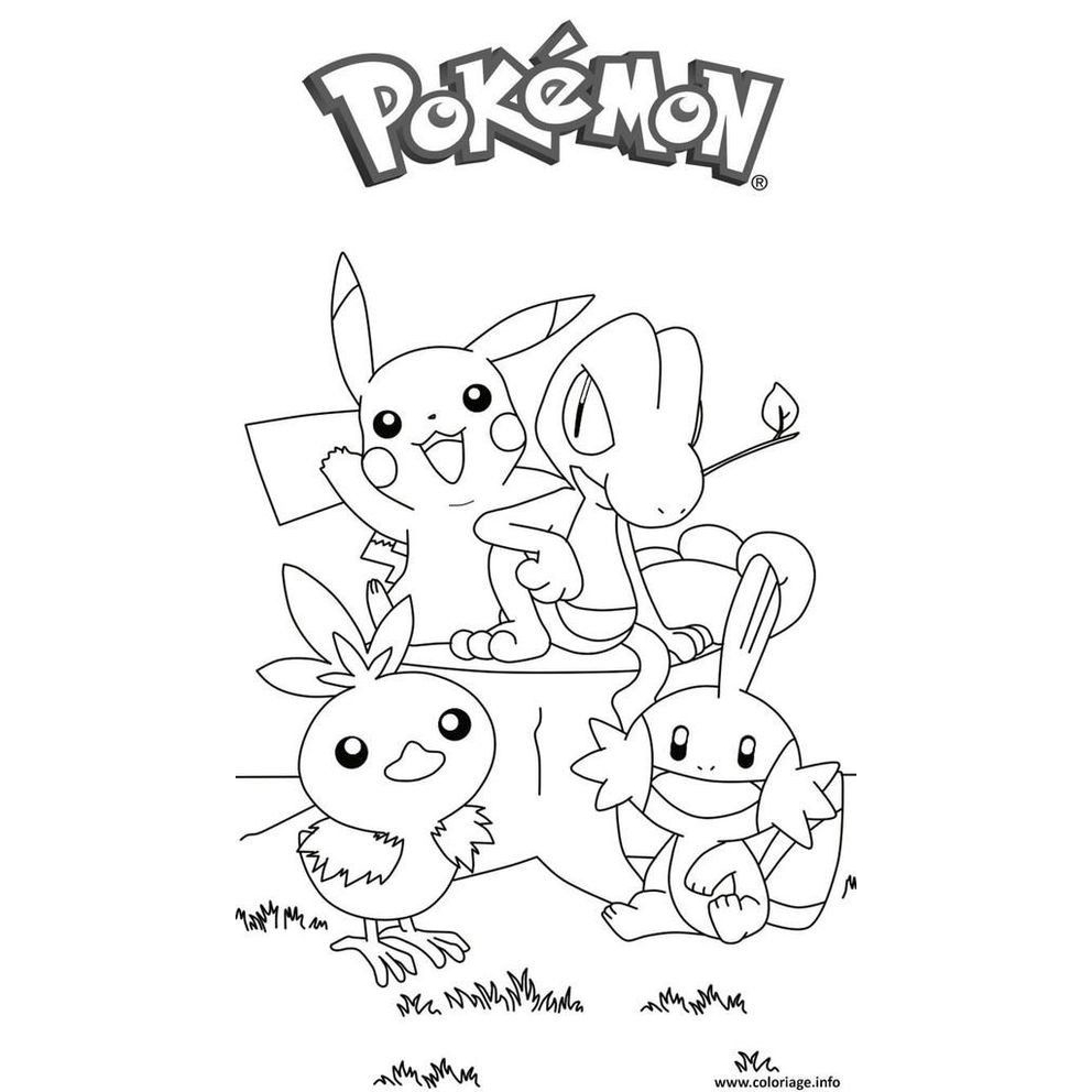 Set 10 tranh tô màu Pikachu Pokemon dành cho bé - Kho Nhà Mình