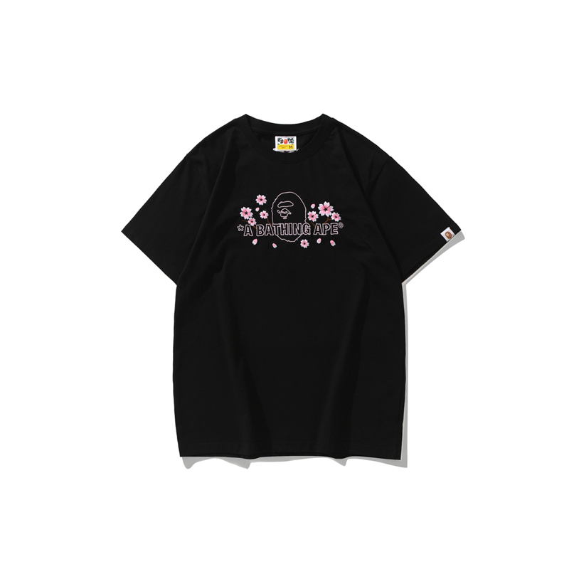 Áo tee Bape hoa anh đào họa tiết hình thêu hàng cao cấp ss2023