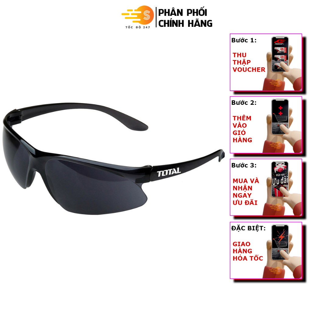 Kính bảo hộ chuyên dụng hàn điện, hàn xì TOTAL TSP307 - mắt kính hàn, bảo vệ mắt, chống bụi bẩn, tia UV
