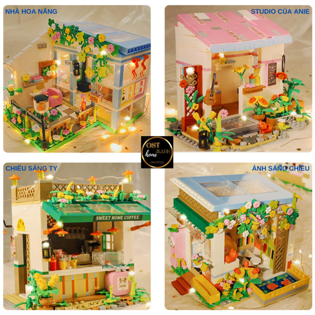 Đồ chơi lắp ráp mô hình Nhà Hoa Nắng, Studio của Annie, Đồ chơi lego bé trai, bé gái, Món quà ý nghĩa cho bé