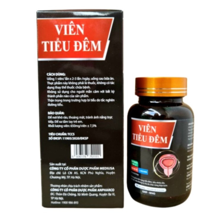 Viên Tiểu Đêm tăng cường chức năng thận, giảm tình trạng tiểu đêm - Chai 30 viên
